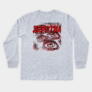 Zepotha Eyes Design Kids Long Sleeve T-Shirt